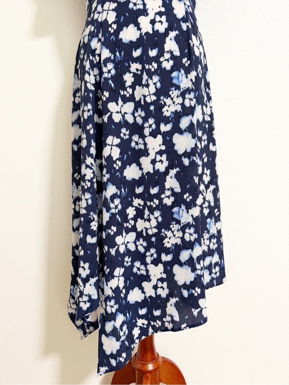 Michael Kors Abstract Tie Dye Asymmetric Hem Midi Dress - Picture 8 of 13